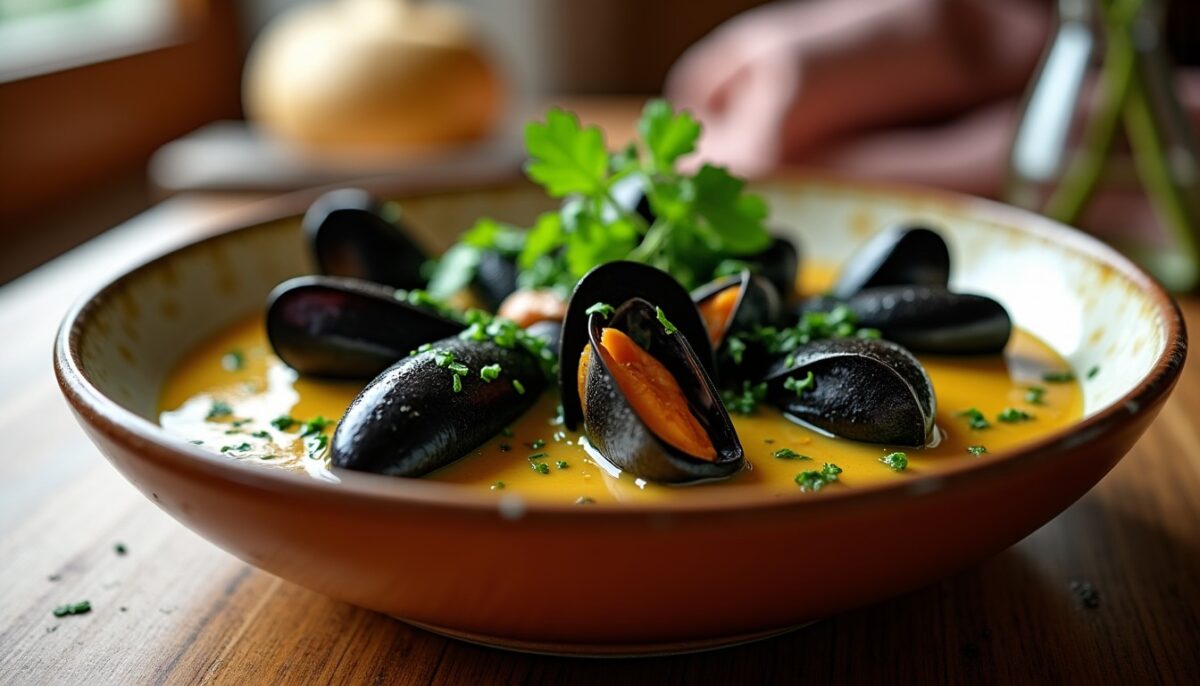 Délicieuses moules à la crème au vin blanc : une recette simple et express