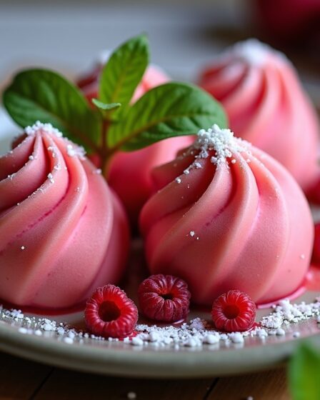 Gaufres colorées arc-en-ciel à la framboise et au basilic : une recette simple et express