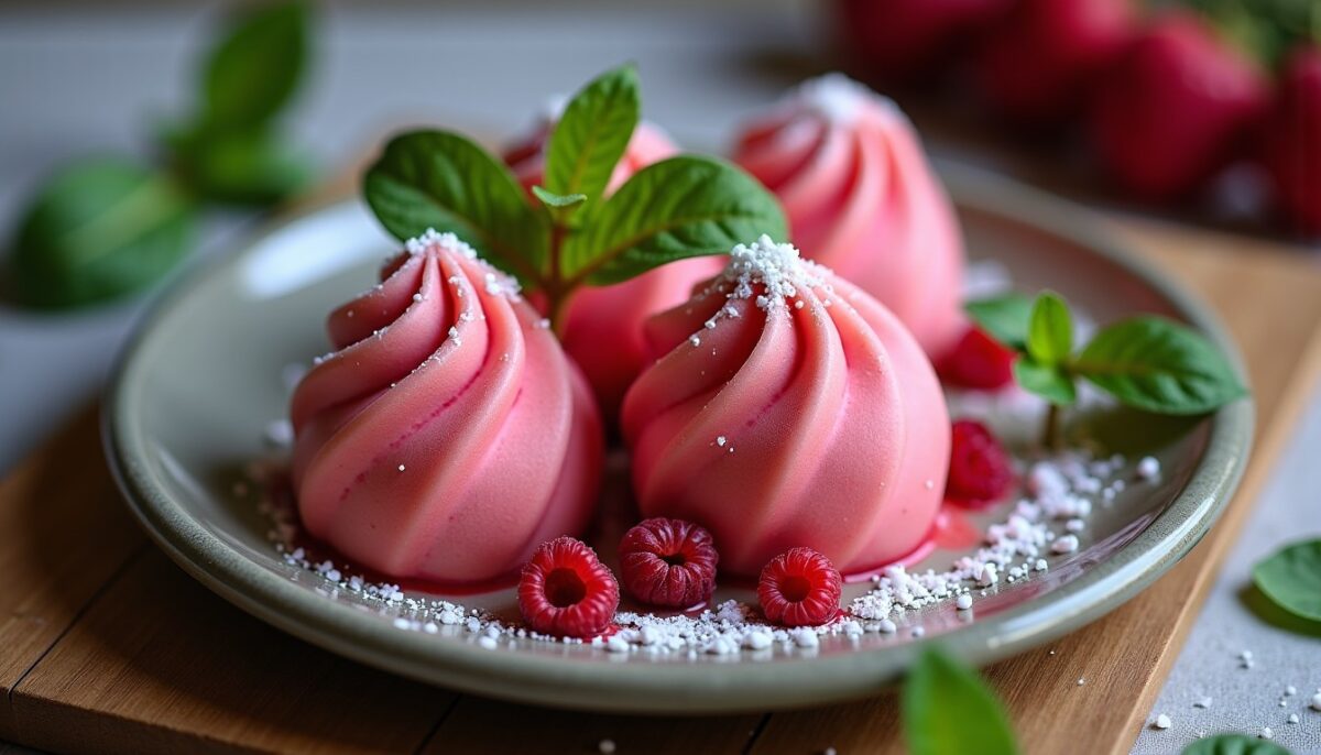 Gaufres colorées arc-en-ciel à la framboise et au basilic : une recette simple et express