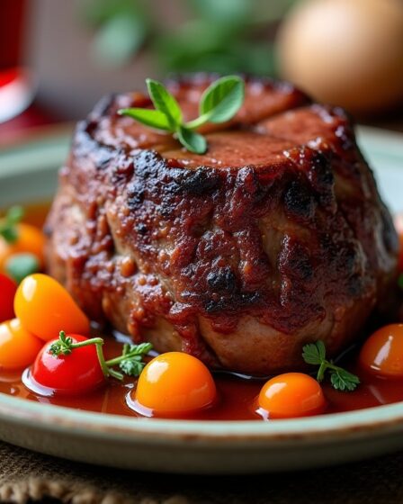 Daube de bœuf classique : savoureuse recette au vin rouge et légumes mijotés