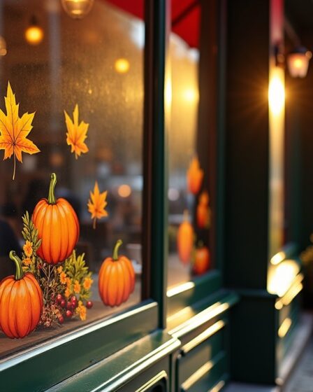 Mettez en valeur vos menus saisonniers grâce à des stickers de vitrine captivants