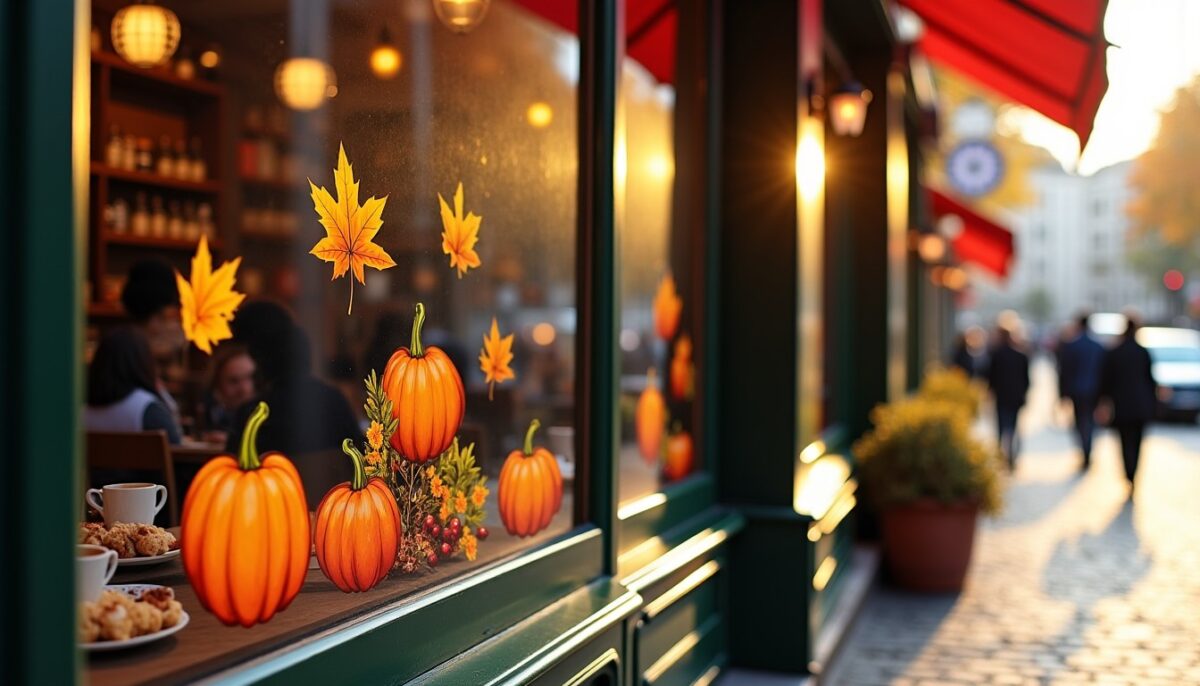 Mettez en valeur vos menus saisonniers grâce à des stickers de vitrine captivants
