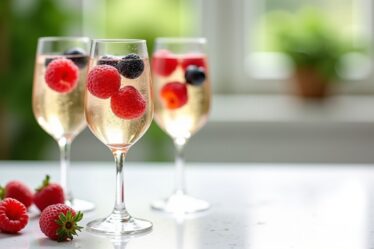 Recette facile : soupe de champagne aux fruits rouges surgelés pour un apéritif fruité et rafraîchissant