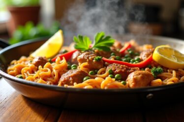 Fideuà au poulet : une recette simple et rapide à réaliser chez soi
